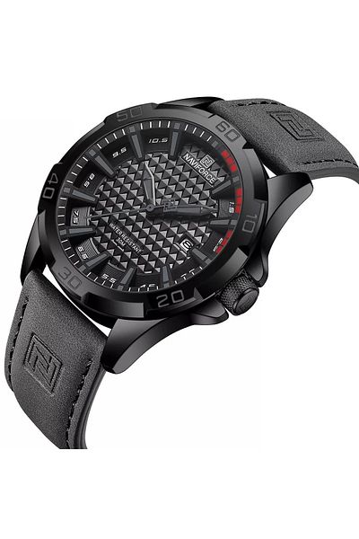 Naviforce Men’s Classic Quartz Watch – Genuine Leather Strap
