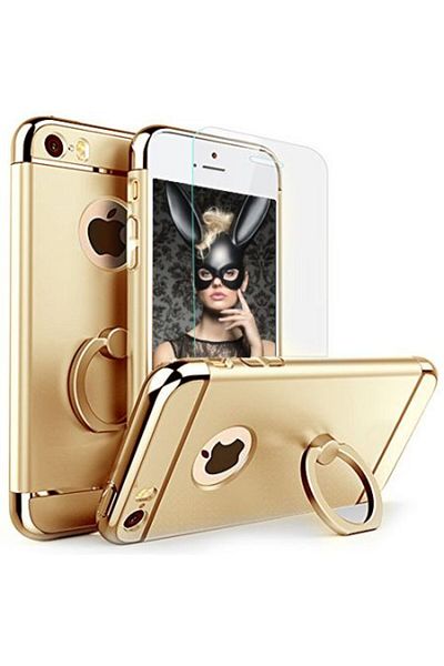 BOEM Apple iPhone 6/6S case, MyStyle Elegance Luxury 3in1 Ring Gold