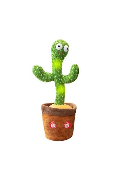 OEM Cactus dansator și vorbitor 33cm cu USB și baterie Nebco