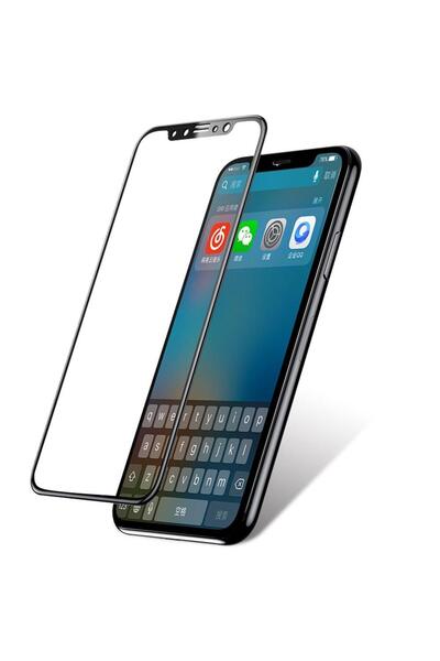BOEM Folie de sticlă FULL GLUE pentru Apple iPhone XS, GloMax 3D Negru, lipic...