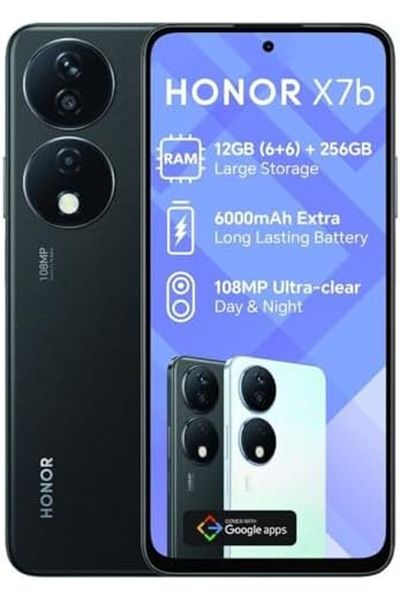 HONOR X7b 4g Dual Sim | 12gb (6 6) Ram Turbo | 256gb Storage | 108mp Ultra-clear Camera | Midnight B
