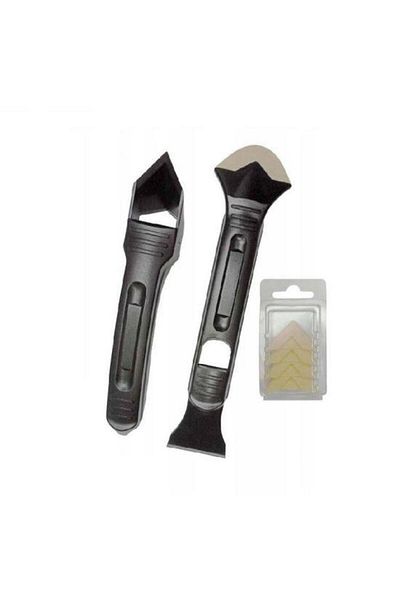 BOEM Flat scraper and spatula set, for silicone, 2 pcs, 5 tips
