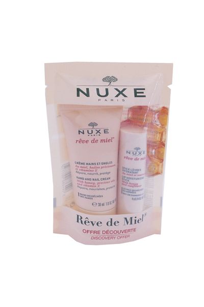 Nuxe كريم نوكس ريف دي ميل لليدين والأظافر 30 مل + مرطب شفاه 4 غرام