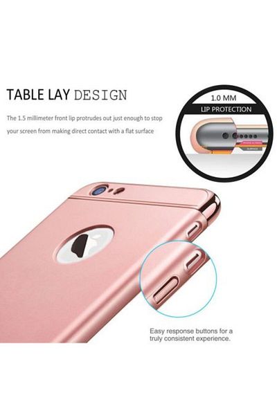 BOEM Apple iPhone 6/6S case, MyStyle Elegance Luxury 3in1 Rose-Gold