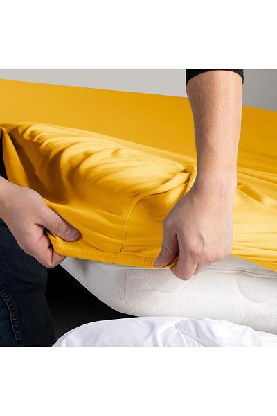 PATRU ANOTIMPURI Fitted sheet 120 x 200 x 25 cm, cotton jersey