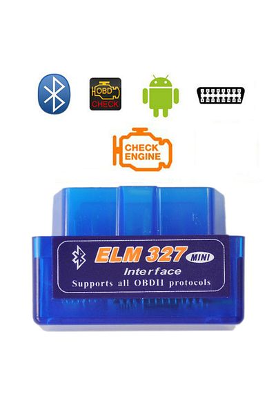 OEM Multi-brand car tester interface, ELM 327, via Bluetooth, OBD2 + SUPER DRIVER air freshener gift