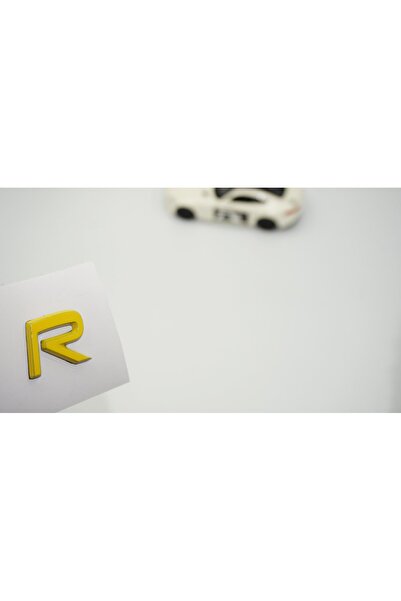 DK Tuning شعار R Rozet باللون الأصفر مقاس 2.2 سم متوافق مع شعار شعار Volvo