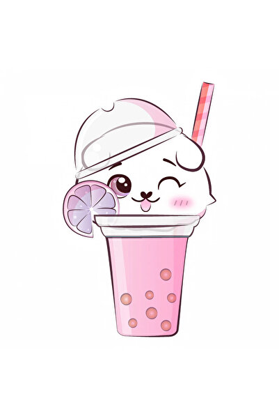 INOVATIX Σετ 8 τεμαχίων, Αυτοκόλλητο Γλυκιά Γάτα σε Κύπελλο Χυμού, INOVATIX®....