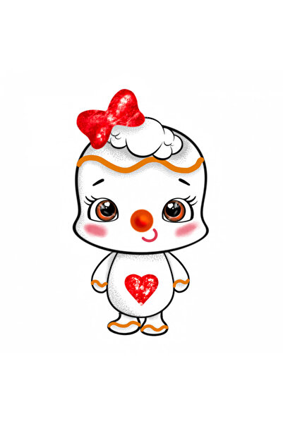 INOVATIX Set de 8 bucăți, autocolant pufos cu om de zăpadă, INOVATIX®. 6 cm