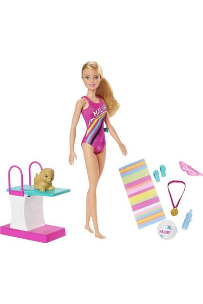 mattel Barbie Dreamhouse Adventures Doll - Swimmer with Swimming Accessories