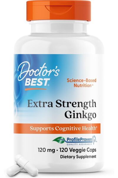 Doctor's Best أفضل جينكو إضافي من دكتورز بيست، غير معدل وراثيًا، خالٍ من الغل...