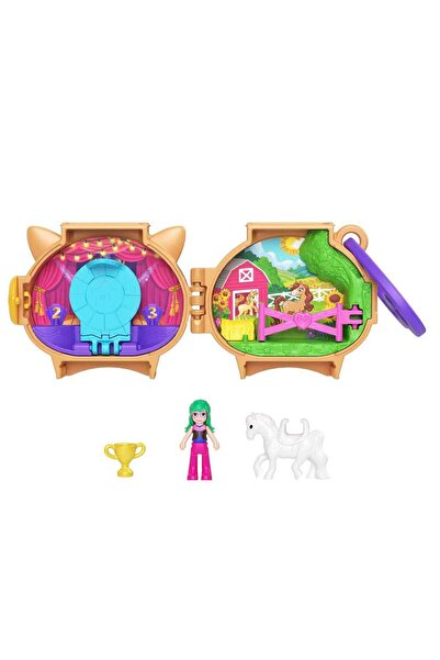 Polly Pocket Sevimli Hayvanlar Kompakt Oyun Seti GYV99 - Kahverengi At Jcb20
