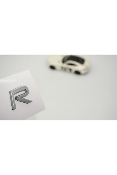 DK Tuning حقيبة R Rozet باللون الرمادي مقاس 2.2 سم متوافقة مع شعار شعار Volvo