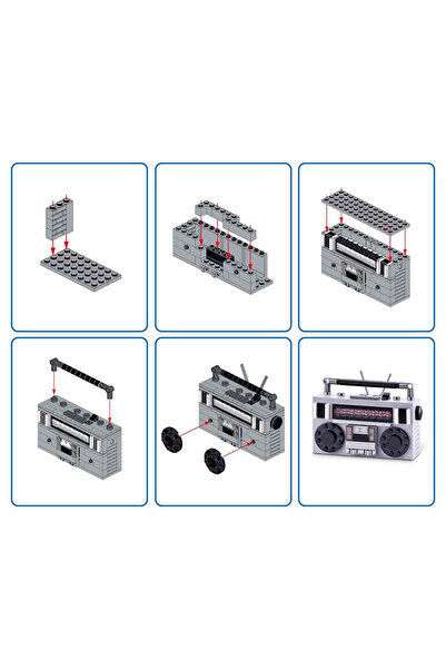 Max Retro Surprise Mnb07000 - Cassette Player Radio 157 Pieces