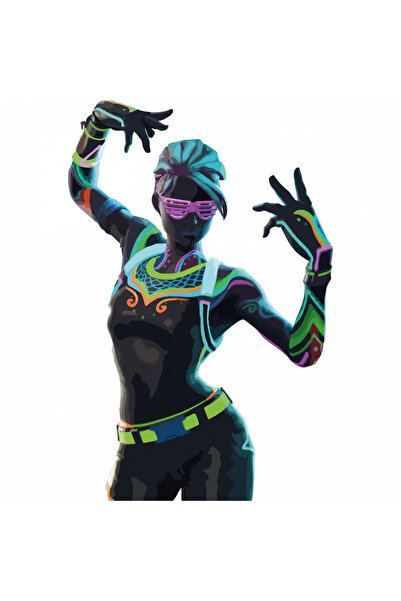 INOVATIX Set de 8 piese, autocolant Nitelite Fortnite, INOVATIX®. 6 cm