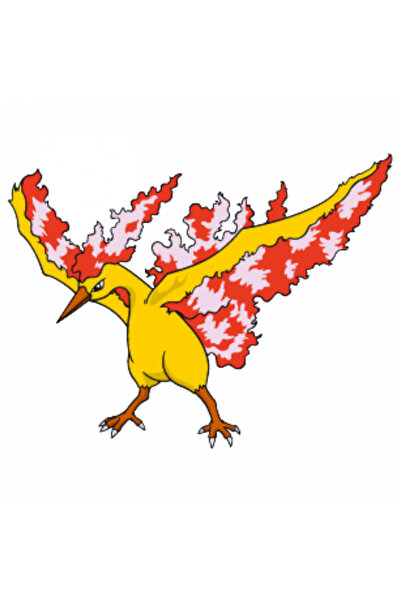 INOVATIX Set de 8 piese, autocolant Pokemon Moltres, INOVATIX®. 6 cm