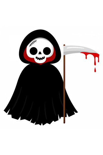 INOVATIX Set de 8 autocolante costum de Halloween cu tematică de moarte, INOV...