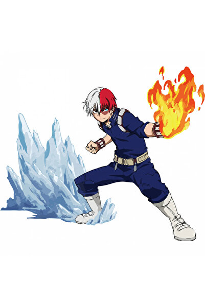 INOVATIX Σετ 8 τεμαχίων, Αυτοκόλλητο My Hero Academia Shoto Todoroki εν δράσε...