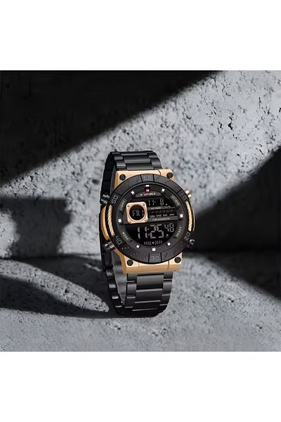 Naviforce 2025 Men's Business Watch – Luminous, 3ATM Waterproof, Stainless Steel, Dual Display