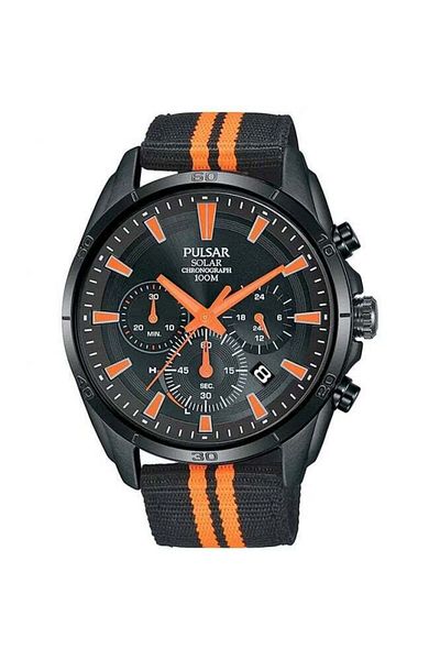 Pulsar Ceas cronograf bărbătesc cu energie solară de 45 mm PZ5093X1