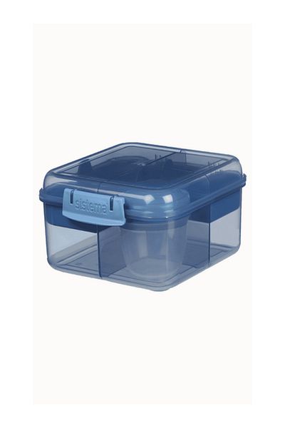 Sistema Freezer Safe BPA-Free Plastic Lunch Box with Yogurt Pot
