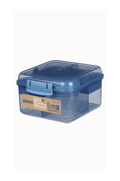 Sistema Freezer Safe BPA-Free Plastic Lunch Box with Yogurt Pot