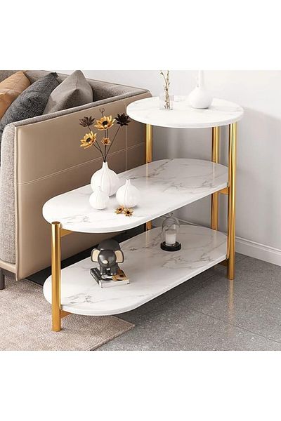 Generic Multi-layer Sofa Coffee Tables Italian Light Luxury Bedside Tables Simple Modern Home Furniture Livi