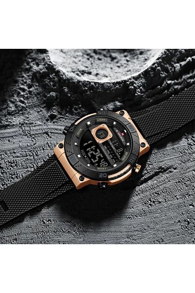 Naviforce 2025 Men's Business Watch – Luminous, 3ATM Waterproof, Stainless Steel, Dual Display