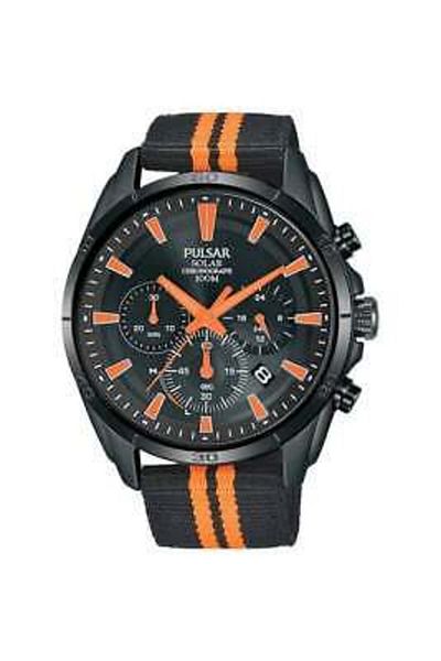 Pulsar Ceas cronograf bărbătesc cu energie solară de 45 mm PZ5093X1