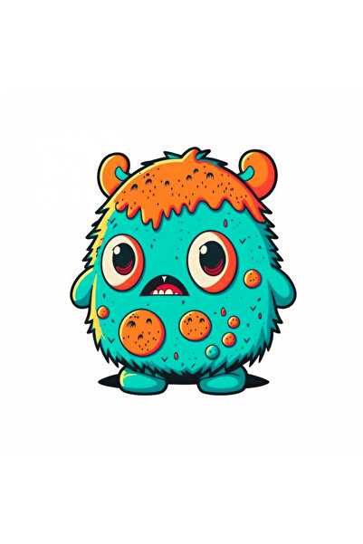 INOVATIX Set de 8 piese, autocolant Monstru dulce, INOVATIX®. 6 cm