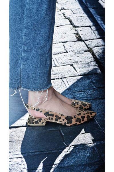 muhhu moda spatele deschis, inaltime 2 centimetri, pantofi casual dama, material leopard, balerina, full mold,