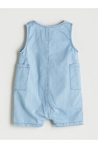 LC Waikiki Lcw Baby Blue Pocket Buttoned Baby Boy Jumpsuit