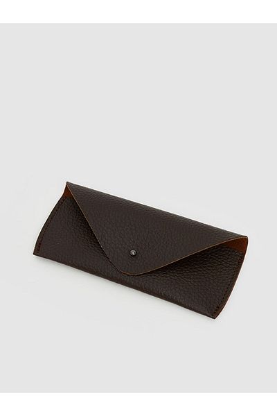 LC Waikiki Brown Leather Look Men's Glasses Case
