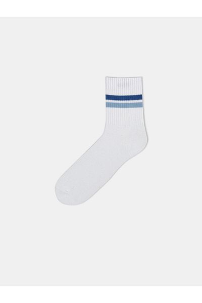 LC Waikiki Lcw Accessories White Striped Men's Socks