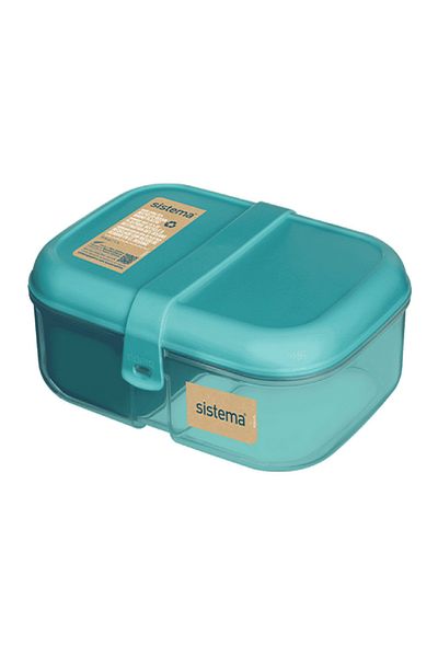 Sistema Freezer Safe BPA-Free Plastic Ribbon Lunch Box with Mini Bite