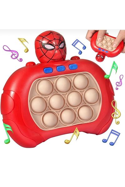 happystoretr Spider-Man Spider-Man Light-Up Electronic Popit Quick Push Console Educational