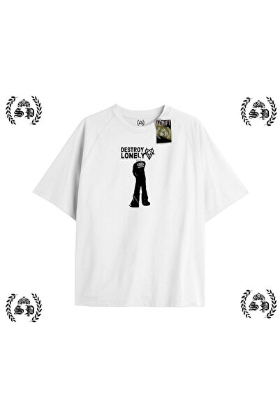 StartMore تي شيرت أبيض مطبوع من Y2k Destroy Lonely