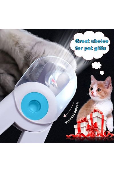 SyaMAG Unghiere LED pentru animale de companie, luminozitate reglabilă, capac transparent, alb