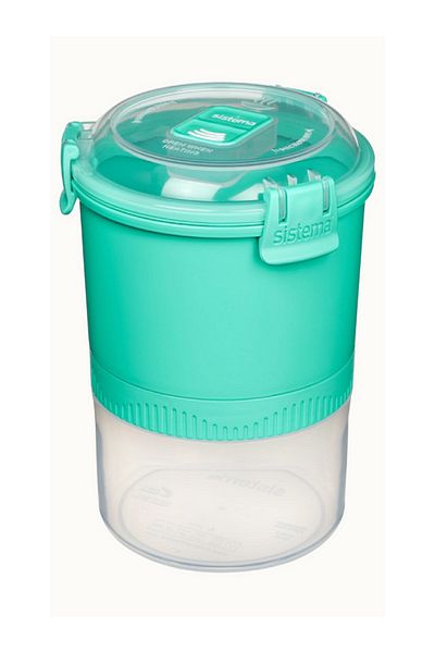 Sistema Freezer Safe BPA-Free Plastic Lunchstack To Go Round Food Storage Container