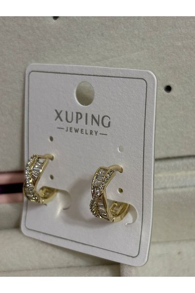 Akiha Aksesuar Cross Model Stone Xuping Earrings