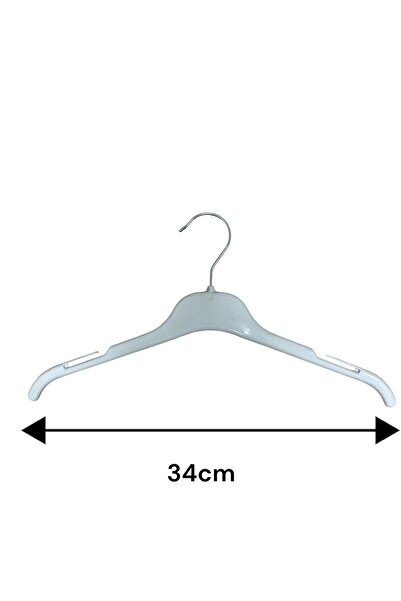 SİMPA PLASTİK Beyaz Çocuk Elbise Askısı 12'li Set - Dayanıklı Plastik Askı, Gardırop Düzenleyici