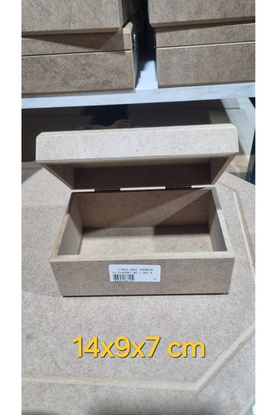 Eymen Hobi 5 Adet Dikdörtgen Kutu Küçük Mdf Ahşap Kutu Hediyelik Anı Hatıra K...