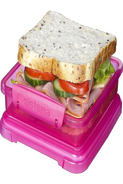 Sistema Top Rack Dishwasher Safe Stackable Sandwich Box