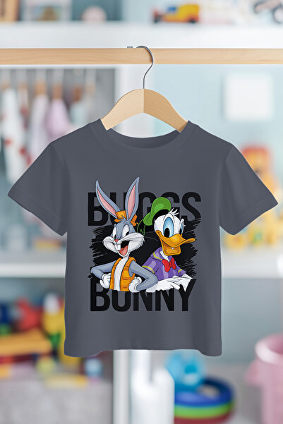 BookOrBook Tricou pentru copii Bugs Bunny și Dafy Art 100% bumbac de calitate...