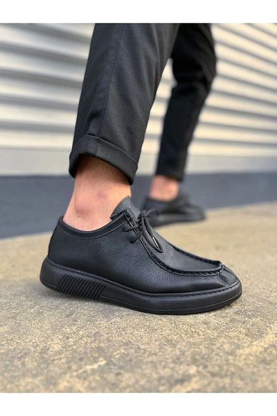 TB Terzi Bey Tb170 Tornado Lace-Up Skin Men's Casual Sports Classic Shoes Cst - Black