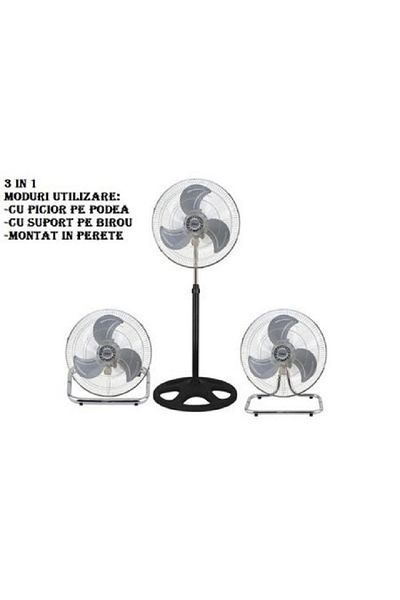 Floria Foot fan, black with gray 3 in 1, Power 55 W, 3 speeds, diameter 45 cm