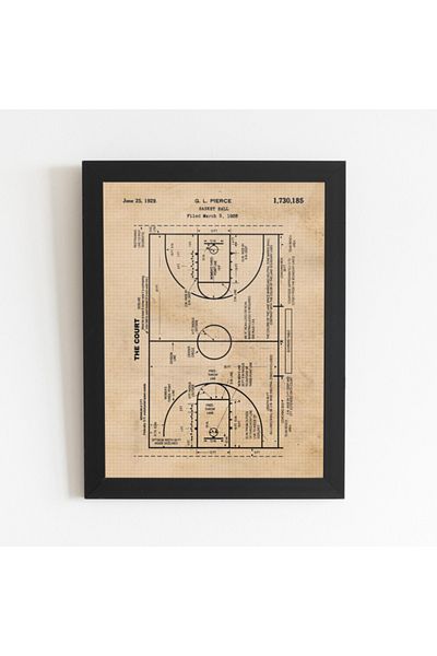 usateamfans Poster de masă pentru teren de baschet