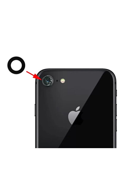 indirimplus iPhone 8 Arka Kamera Camı Lens Yapışkanlı