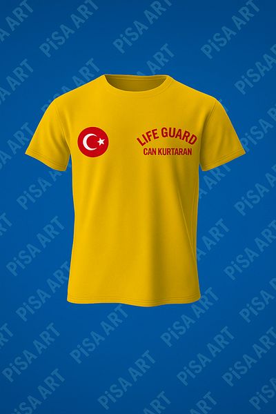 Pisa Art Tricou galben salvator (potrivit pentru hoteluri și afaceri de piscine)
