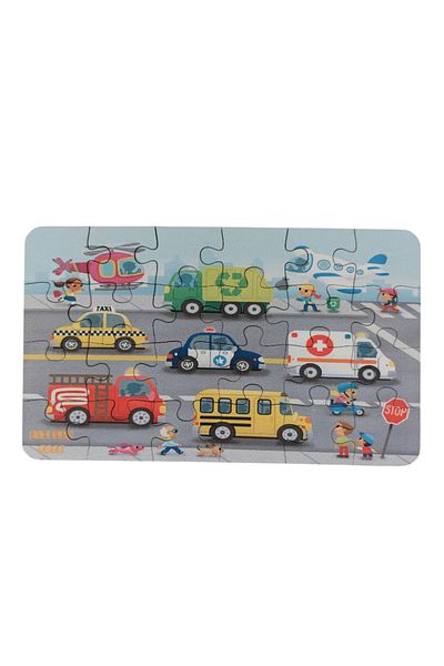 Fizello 6 Pieces 24 Pieces 12.5 X 21 cm Educational and Learning Wooden Children's Puzzle & Jigsaw Puzzle Toy Frameless